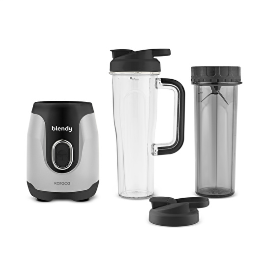 Karaca Blendy Personal Kişisel Kulplu Smoothie Blender Çift Hazneli Silver