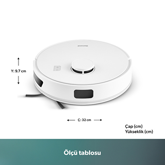 Homend Alex 10 Moplu ve LIDAR Haritalamalı 10.000 Pa Akıllı Robot Süpürge