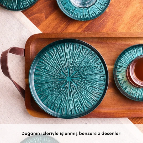 Karaca Teo Yeşil 18 Parça Pasta Tatlı ve Çay İkram Seti