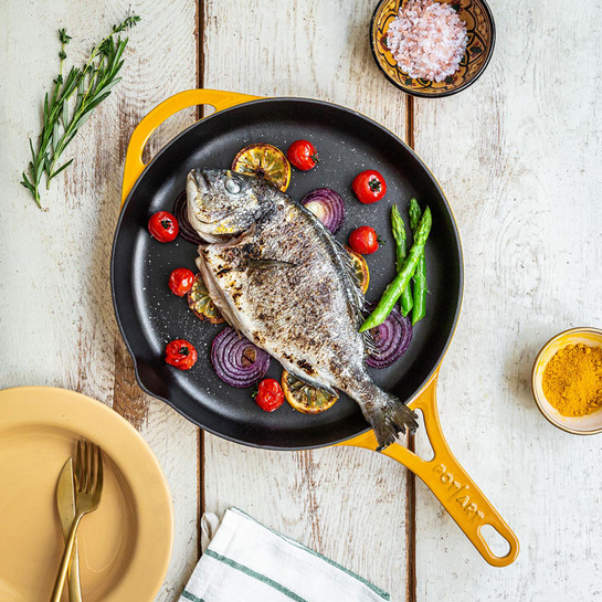 Pot Art Sarı Döküm Grill Tava 28 cm