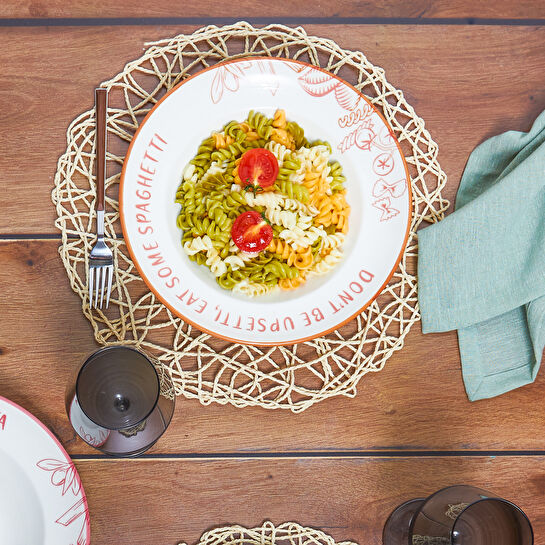 Karaca Makarna Tabağı Turuncu 25 cm