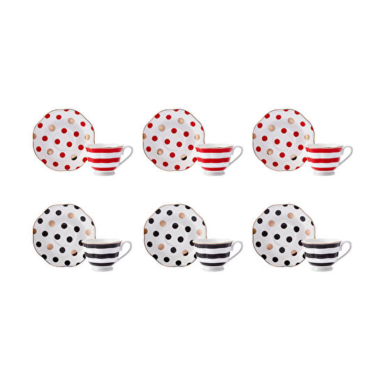 Karaca Jazz 6 Kişilik Kahve Fincan Takımı 80 ml