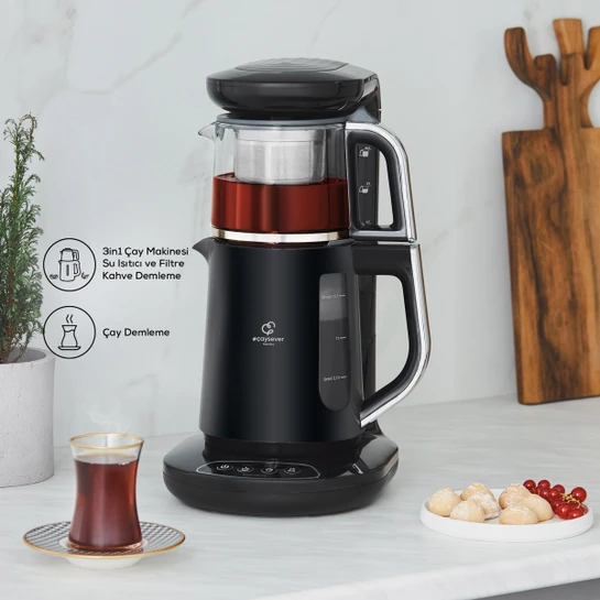 Karaca Robotea 3 in 1 Konuşan Çay Makinesi Chrome