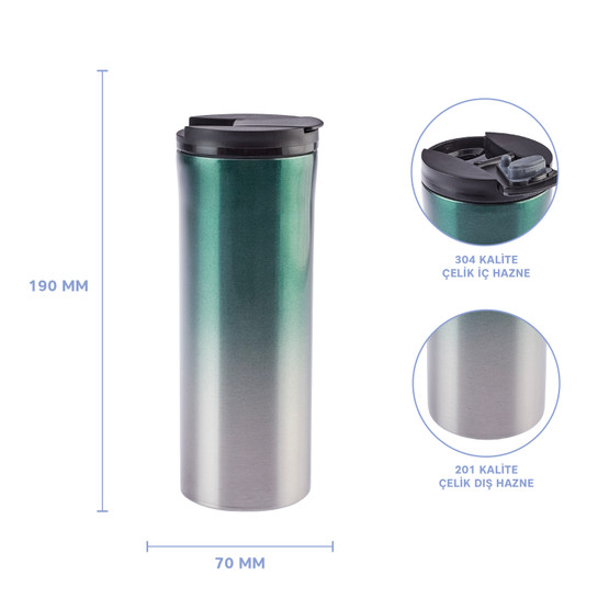 Emsan New Year Flask Termos Green 400 ml
