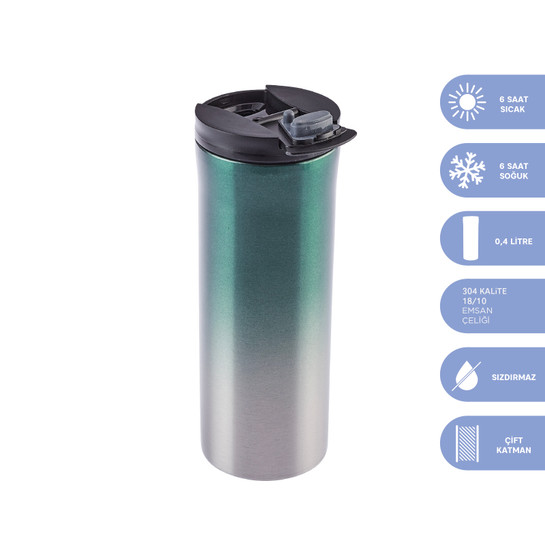 Emsan New Year Flask Termos Green 400 ml