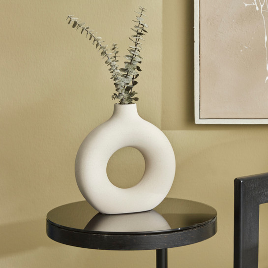Karaca Home Lonny Beyaz Vazo 22 Cm