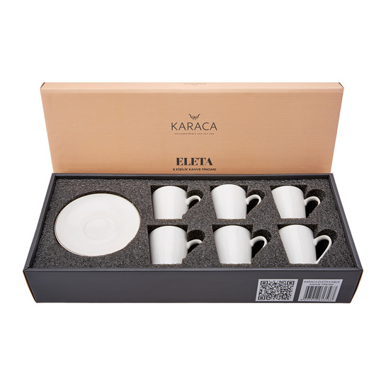 Karaca Eleta 6 Kişilik Kahve Fincan Takımı 90 ml