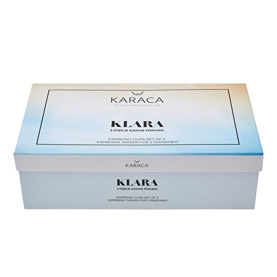 Karaca Klara Beyaz 2 Kişilik Kahve Fincan Takımı 100 ml