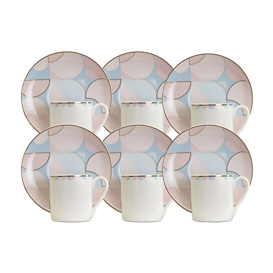 Karaca Pixy 6 Kişilik Kahve Fincan Takımı 90 ml