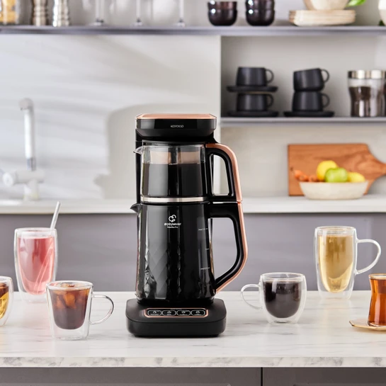 Karaca Çaysever Robotea Pro Quartz 4 in 1 Konuşan Çay Makinesi Black Copper
