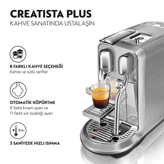 Nespresso J520 Creatista Plus Süt Çözümlü Kahve Makinesi