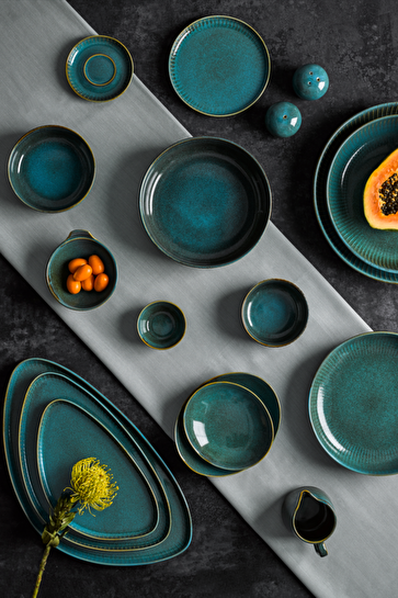 Jumbo Efes Turkuaz Kayık Meze Tabak 19 cm