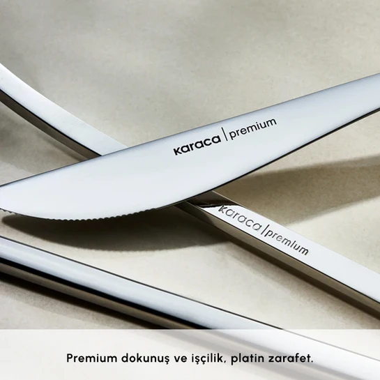 Karaca Premium View Platin 12 Kişilik 84 Parça Çatal Kaşık Bıçak Takımı