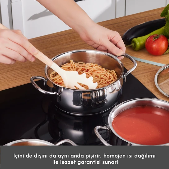 Karaca Emirgan İndüksiyon Tabanlı 6 Parça Çelik Midi Set