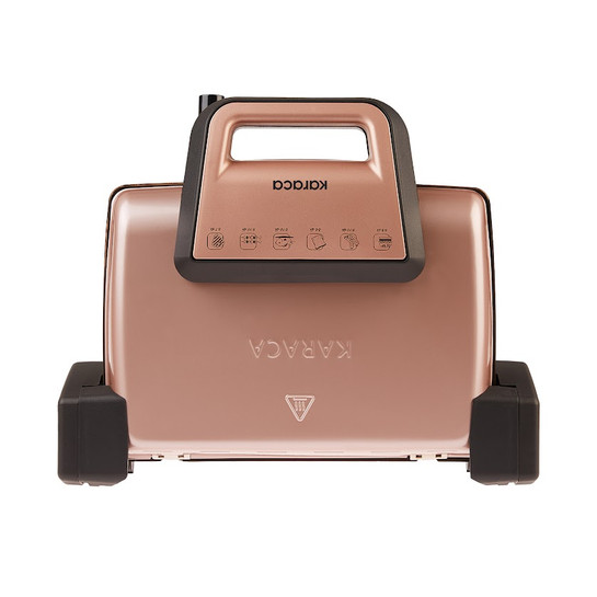 Karaca Rosegold Granit Izgara ve Tost Makinesi 1800w 6 Dilim Kapasiteli