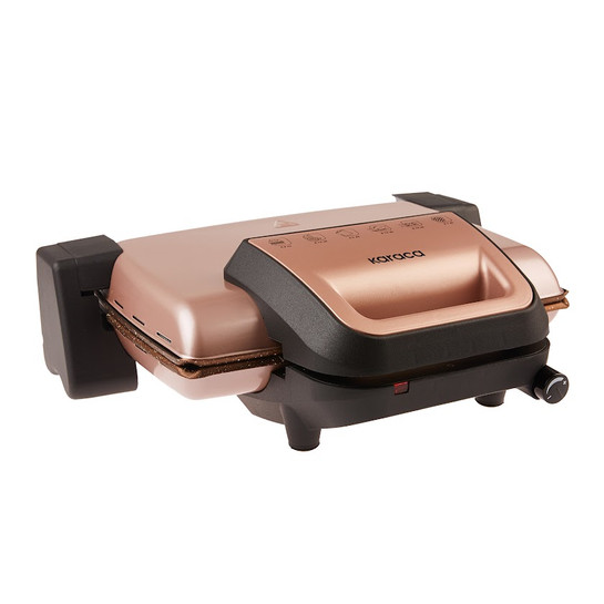 Karaca Rosegold Granit Izgara ve Tost Makinesi 1800w 6 Dilim Kapasiteli