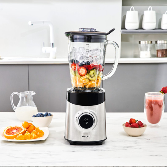 Karaca Dijital Ekran Inox Smoothie Blender Silver 1800W