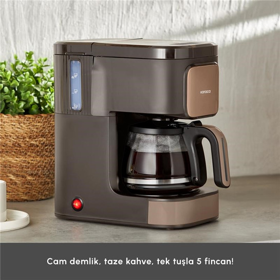 Karaca Just Coffee Aroma 2 in 1 Filtre Kahve Makinesi Walnut Brown