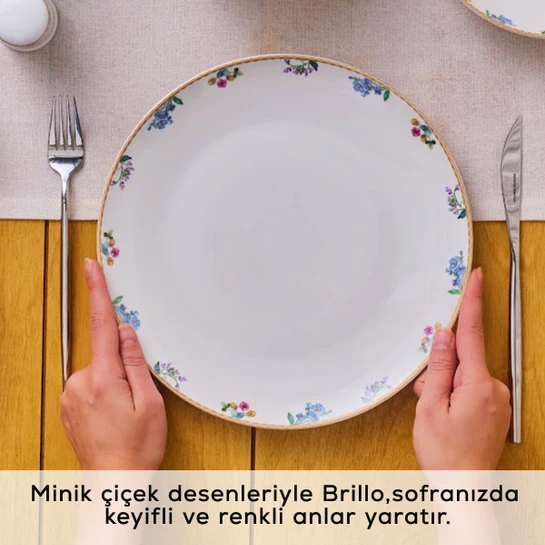 Karaca Forever Bone Brillo 53 Parça 12 Kişilik Yemek Takımı 