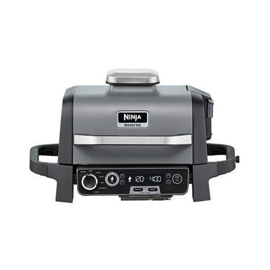 Ninja Woodfire Elektrikli Barbekü Grill ve Smoker Gri Siyah
