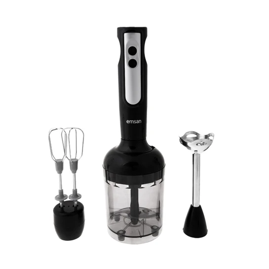 Emsan Powerpack Midi Siyah 4'lü Blender Set