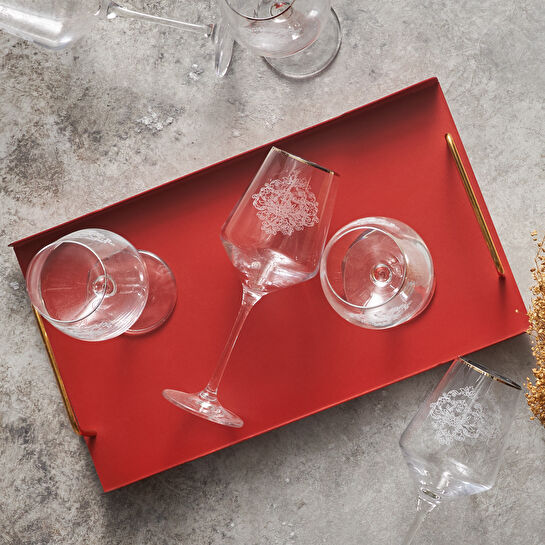 Karaca Jenna 12 Kişilik 24 Parça Gold Bardak Seti