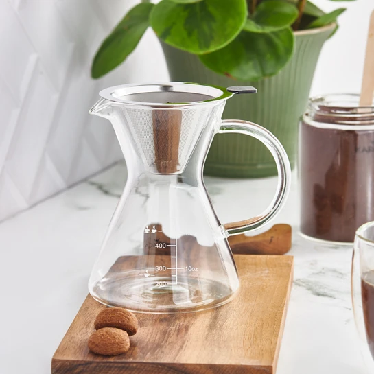 Karaca Bennet Borosilikat Cam Filtreli Cam Kahve Demlik 500 ml