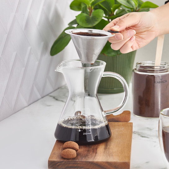 Karaca Bennet Borosilikat Cam Filtreli Cam Kahve Demlik 500 ml