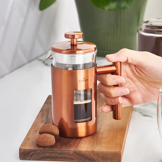 Karaca Copper Borosilikat Cam French Press 350 ml