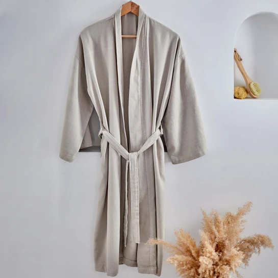 Karaca Home 4 Element Taş %100 Pamuk Kimono Bornoz S/M Hava