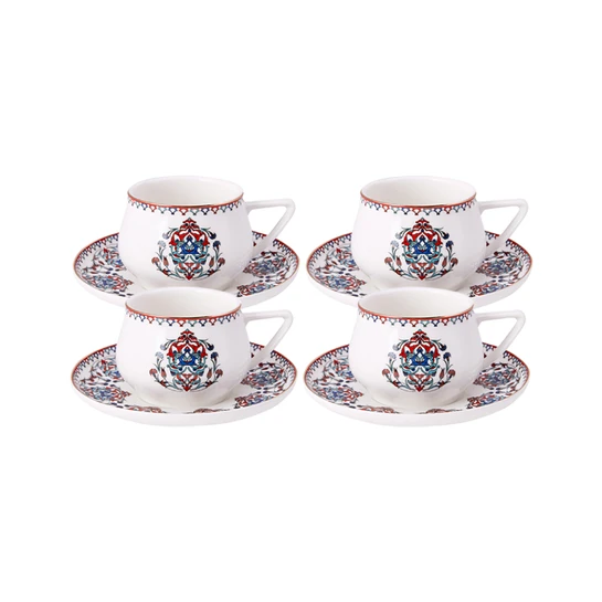 Karaca Nakkaş 4 Kişilik Çay Fincan Takımı 210 ml