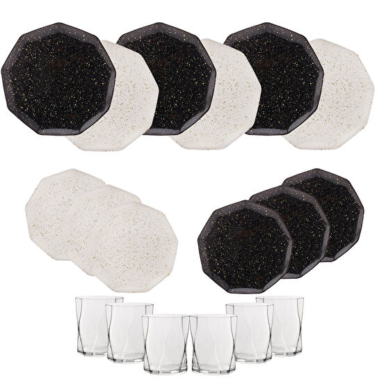 Karaca Maestro 18 Parça 6 Kişilik Cam Yemek ve Bardak Takımı