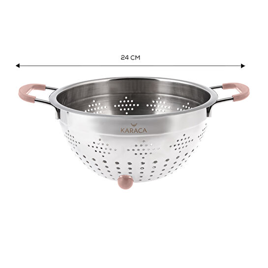 Karaca Liva Paslanmaz Çelik Rose Gold Süzgeç 24 cm 