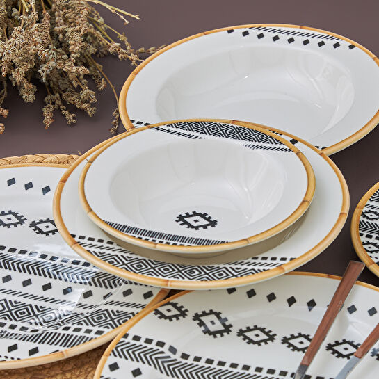 Karaca Saba 24 Parça 6 Kişilik Porselen Yemek Takımı