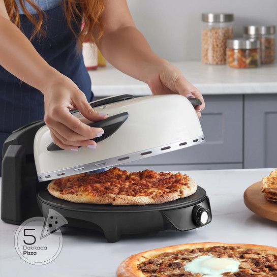 Karaca Gastro 10 in 1 Pizza Lahmacun ve Tandır Ekmeği Makinesi Biodiamond Soft Cream 