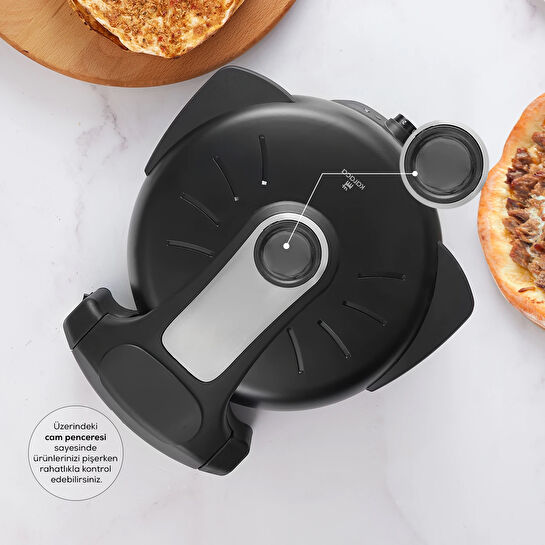 Karaca Gastro 10 in 1 Pizza Lahmacun ve Tandır Ekmeği Makinesi Biodiamond Matte Black