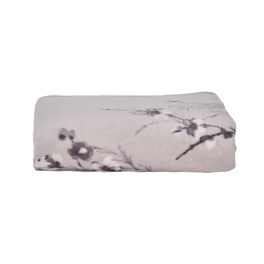 Karaca Home Sakura Gri Çift Kişilik Embosy Battaniye