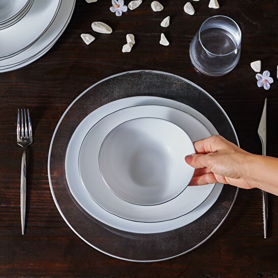 Karaca Pure 18 Parça 6 Kişilik Opal Yemek Takımı