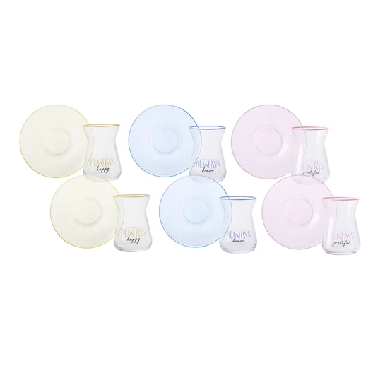 Karaca Always 12 Parça 6 Kişilik Çay Seti 130 ml