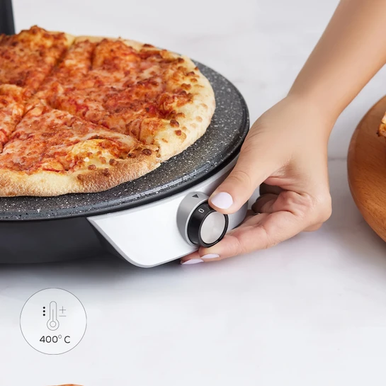Karaca Gastro 10 in 1 Pizza Lahmacun ve Tandır Ekmeği Makinesi Biodiamond Granit Silver 
