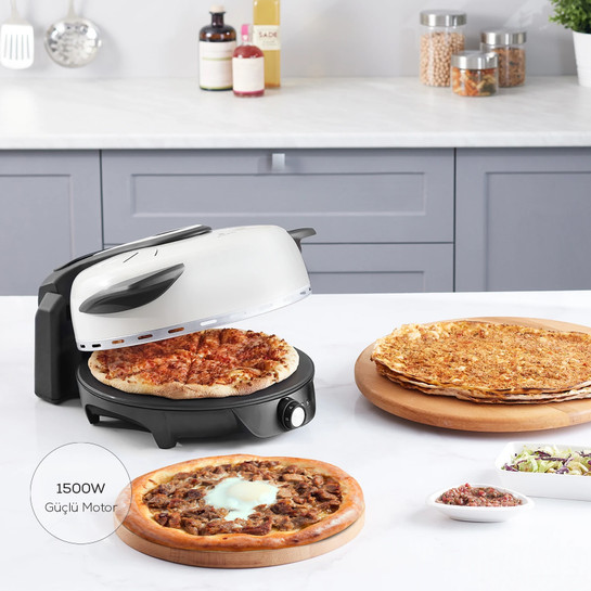 Karaca Gastro 10 in 1 Pizza Lahmacun ve Tandır Ekmeği Makinesi Biodiamond Soft Cream 