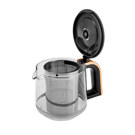 Karaca Çaysever Robotea Pro Çay Makinesi Cam Demliği Rosegold