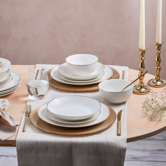 Karaca Leon Porselen 24 Parça 6 Kişilik Yemek Takımı Gold