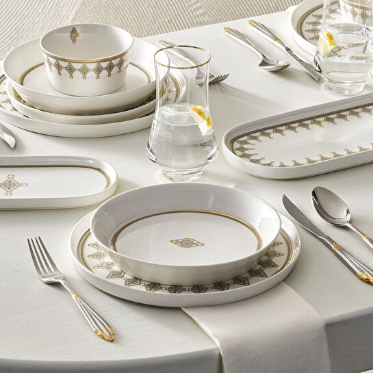 Karaca Streamline Dorothy New Bone 59 Parça 12 Kişilik Yemek Takımı