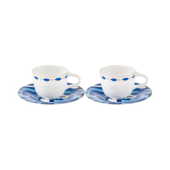 Karaca Fine Pearl Azur 2 Kişilik Kahve Fincan Takımı 100 ml