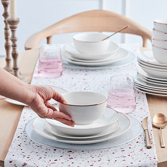 Karaca Leon Rose Gold 24 Parça 6 Kişilik Porselen Yemek Takımı