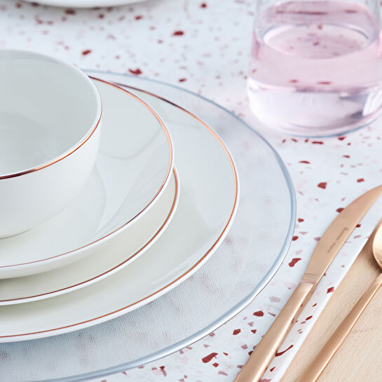 Karaca Leon Rose Gold 24 Parça 6 Kişilik Porselen Yemek Takımı