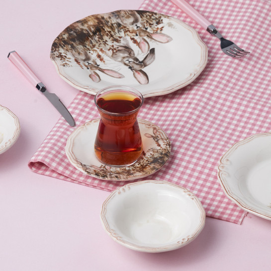 Karaca Bunny 12 Parça 2 Kişilik Kahvaltı/Pasta Takımı