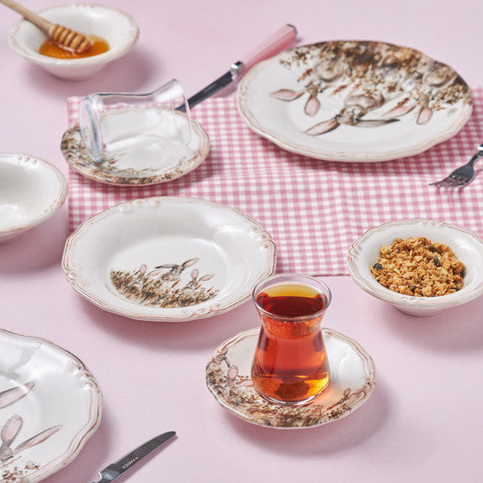 Karaca Bunny 12 Parça 2 Kişilik Kahvaltı/Pasta Takımı