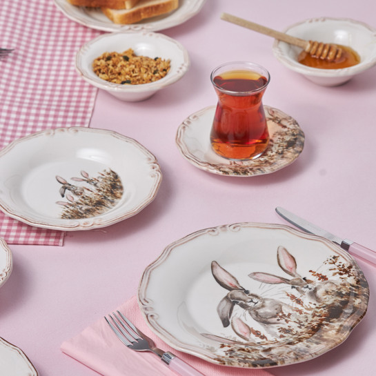 Karaca Bunny 12 Parça 2 Kişilik Kahvaltı/Pasta Takımı